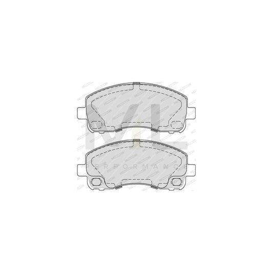Ferodo Premier Eco Friction FVR4315 Brake Pad Set Not Prepared for Wear Indicator, With Accessories