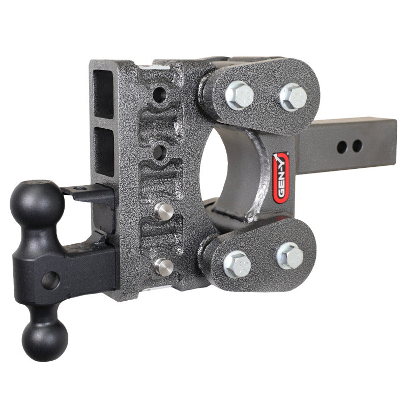 GEN-Y Hitch Gen-Y The Boss Torsion-Flex 2.5in Shank 5in Drop 16K Hitch w/GH-051 Dual-Ball/GH-032 Pintle Lock