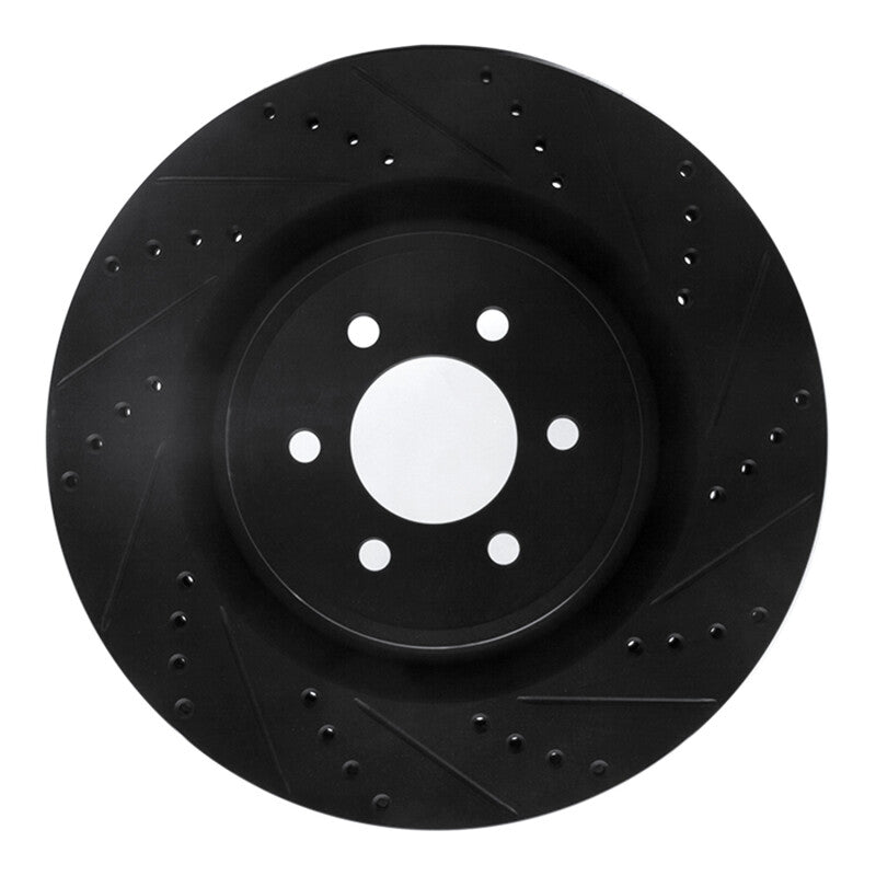 R1 Concepts R1 2003-2017 Dodge Viper Front Right Drilled & Slotted Black Brake Rotor