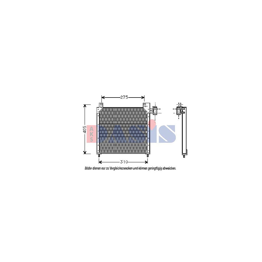 AKS Dasis 522170N Air Conditioning Condenser for Chrysler Voyager