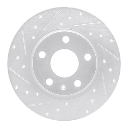 R1 Concepts R1 08-15 Audi TT Rear Left Drilled & Slotted Silver Brake Rotor