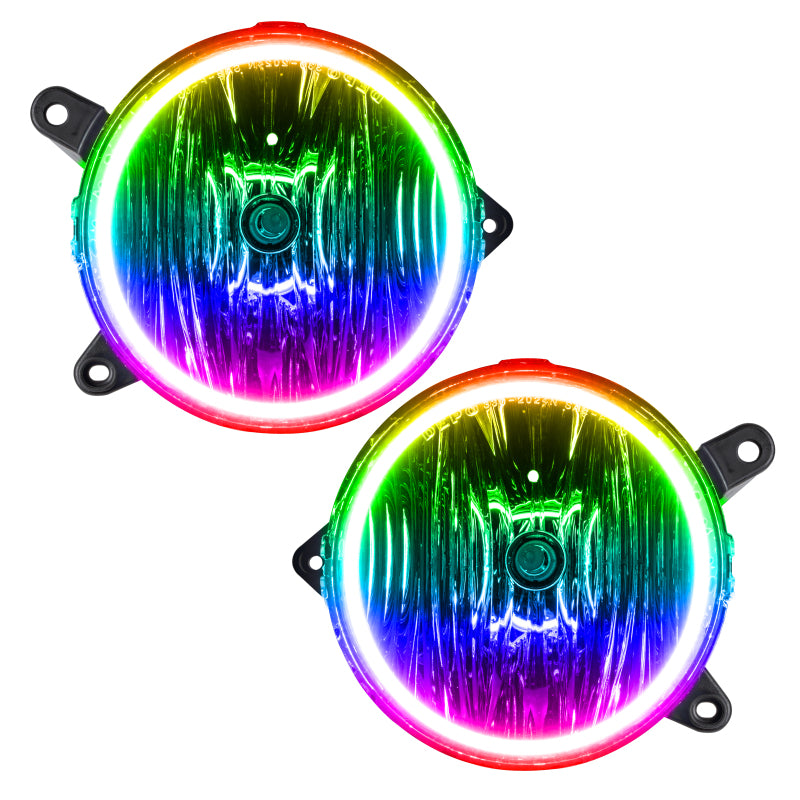 ORACLE Lighting Oracle Ford Mustang 10-12 LED Fog Halo Kit - V6 Grille Fogs - ColorSHIFT