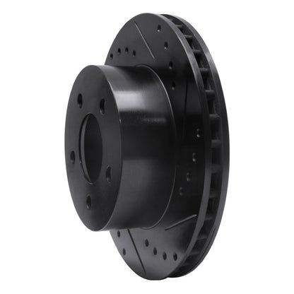 R1 Concepts R1 91-94 Ford Crown Victoria Front Right Drilled & Slotted Black Brake Rotor