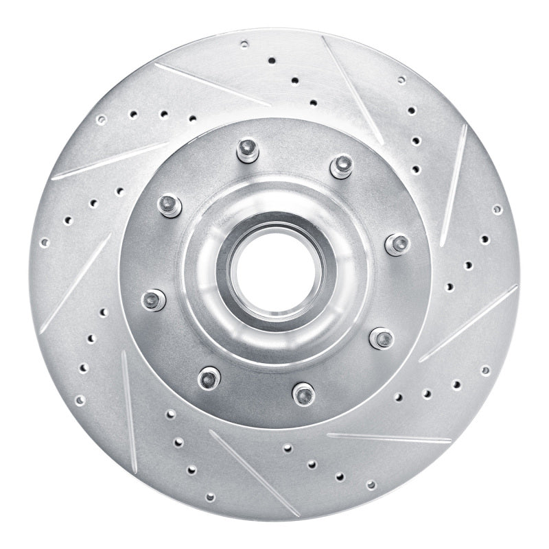 R1 Concepts R1 08-25 Ford E-350 Super Duty Front Right Drilled & Slotted Silver Brake Rotor