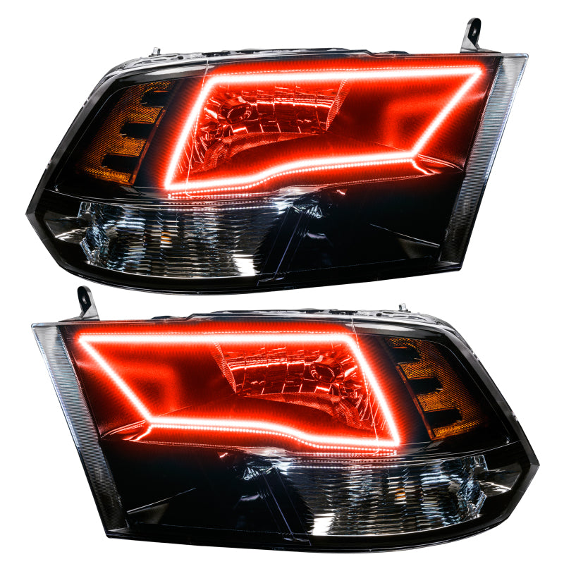 ORACLE Lighting Oracle 09-17 RAM 1500 TRX Quad Pre-Assembled Headlights Blk Housing - w/ 2.0 Controller