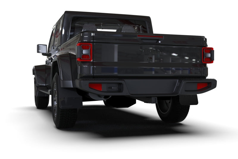 Rally Armor 19-25 Jeep JT Gladiator (Mojave/Rubicon) Black Mud Flap w/Grey Logo