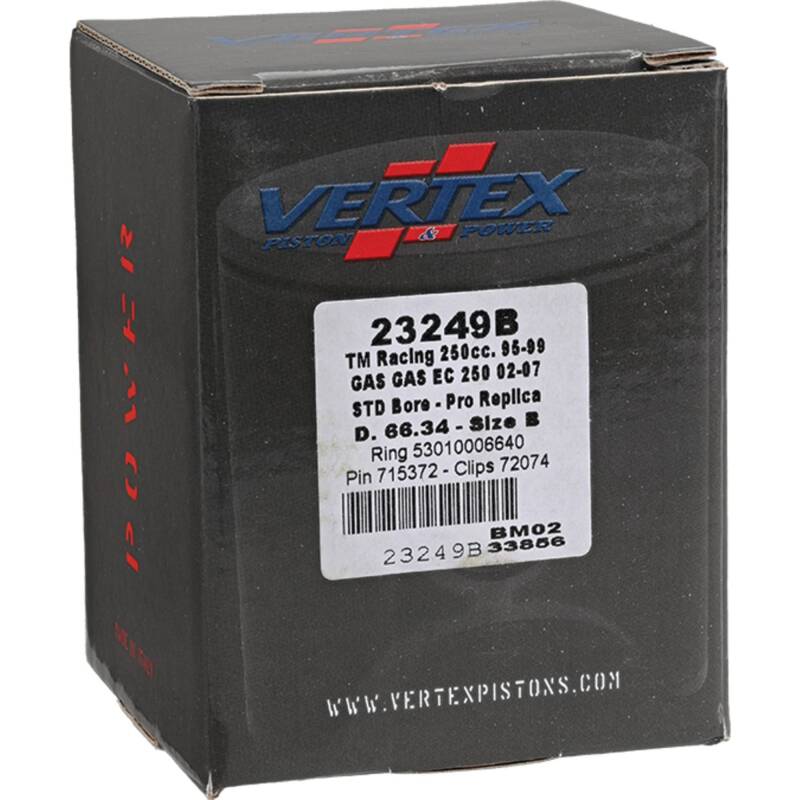Vertex Pistons Vertex Piston 02-15 Gas-Gas EC 250 250cc Cast Replica Piston Kit