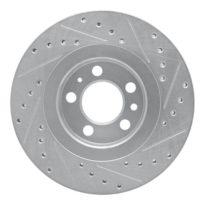 R1 Concepts R1 98-15 Volkswagen Golf Front Left Drilled & Slotted Silver Brake Rotor