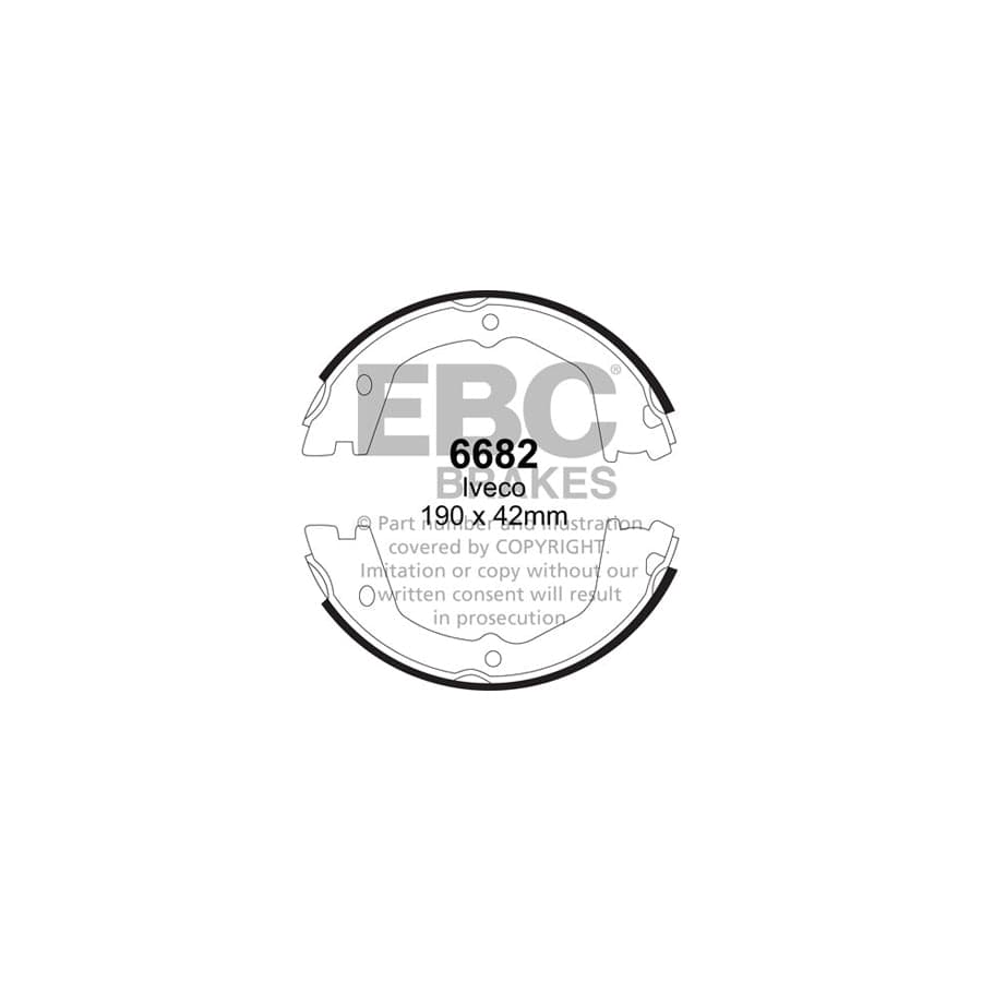 EBC 6682 Iveco Daily Rear Brake Shoes 1 | ML Performance UK Car Parts