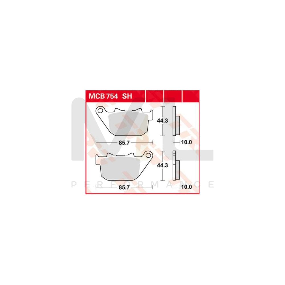 TRW Sinter Street Mcb754Sh Brake Pad Set