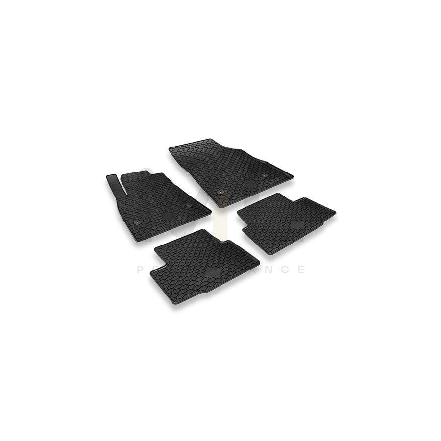 HEYNER PREMIUM OEM 737600 Floor mat set for OPEL ASTRA Elastomer, Quantity: 4, Black