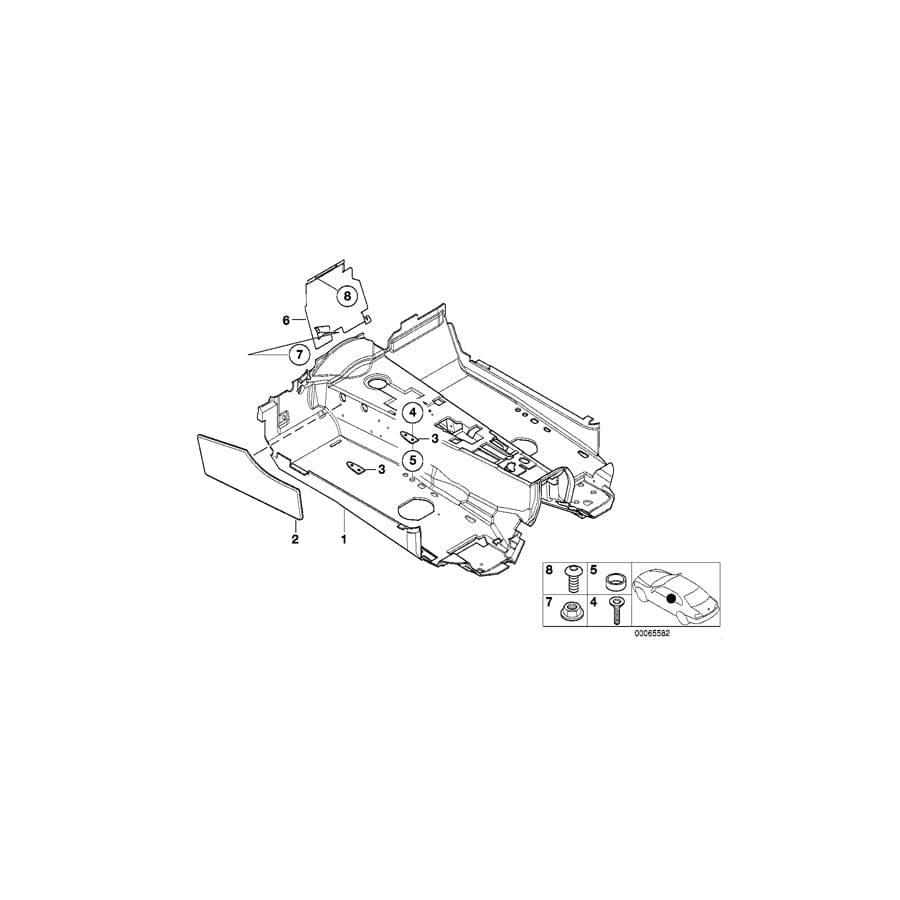 Genuine BMW 51478267834 E52 Cover, Floor Covering, Right SCHWARZ (Inc. ALPINA V8 & Z8)