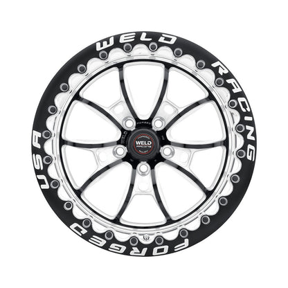 Weld 80MB510A75F S80 Beadlock Wheel 15x10 5x4.5 ET51 BS7.5 Black Center - Polished Shell