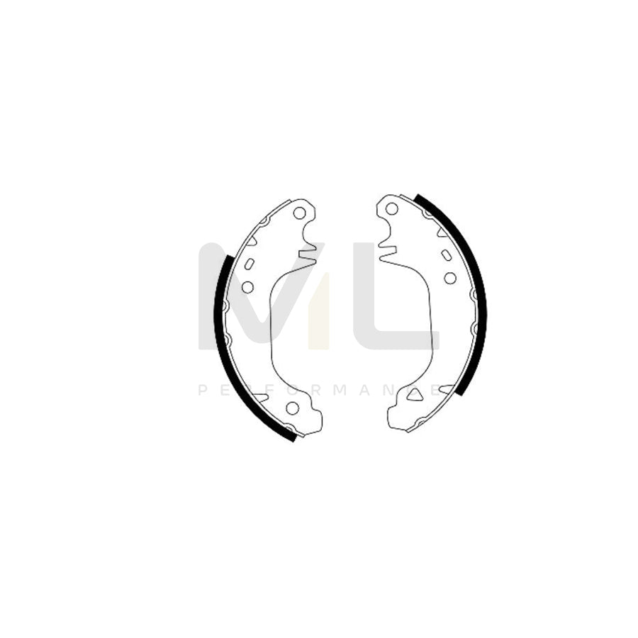 TEXTAR 91030300 Brake Shoe Set without handbrake lever, with accessories