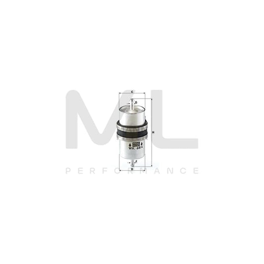 MANN-FILTER WK 68/4 Fuel filter for BMW 7 (E65, E66, E67) In-Line Filter