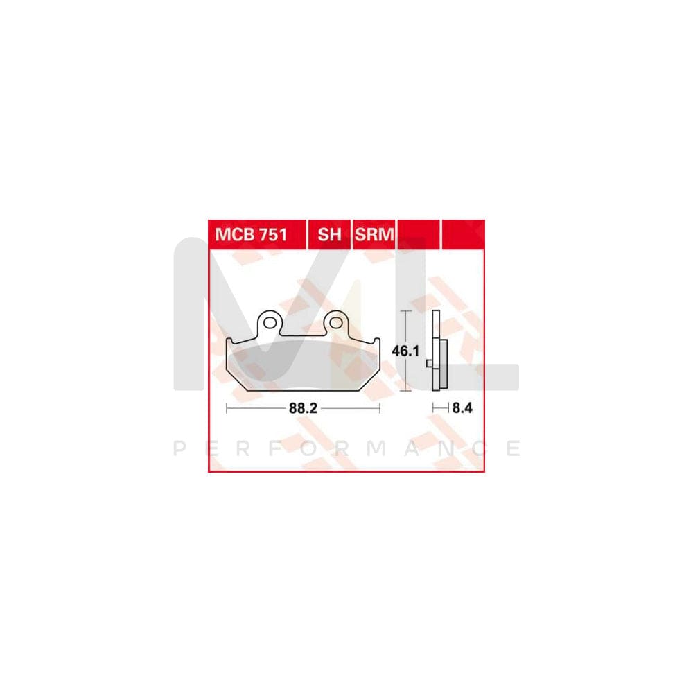 TRW Sinter Street Mcb751Sh Brake Pad Set
