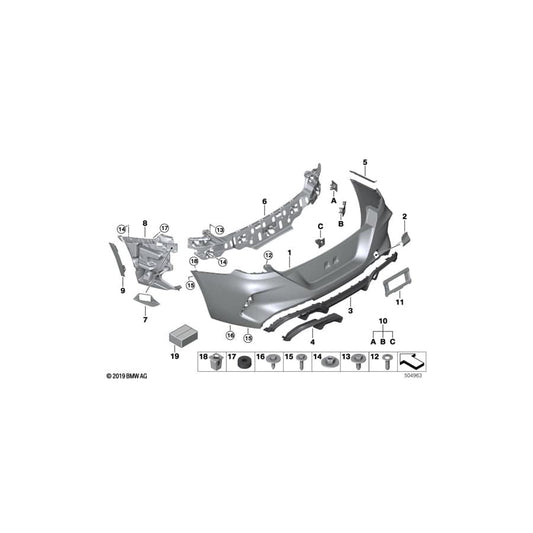 Genuine BMW 51128074846 F91 F92 Guide, Rear Right -M- (Inc. M8)