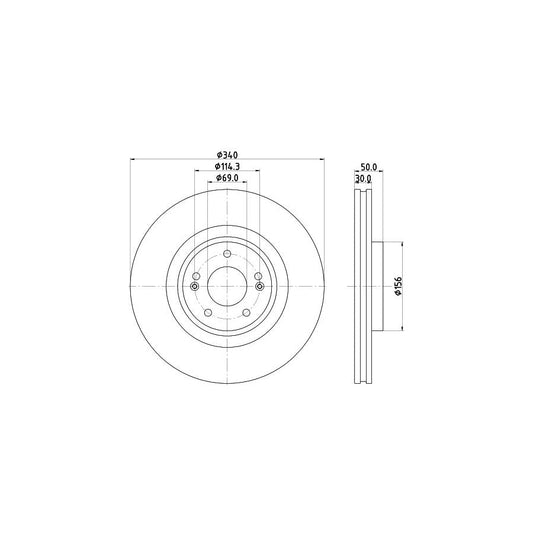 Hella 8DD 355 134-871 Brake Disc
