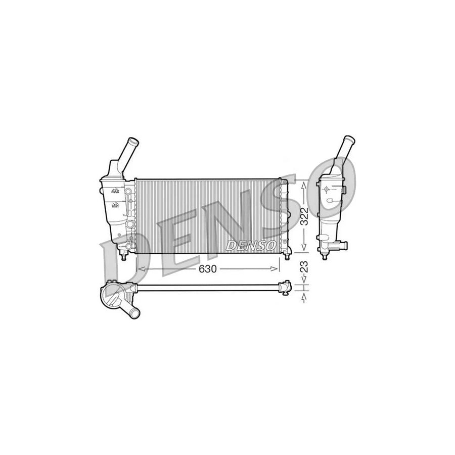 DENSO DRM13005 Engine Radiator for Lancia Y (840)