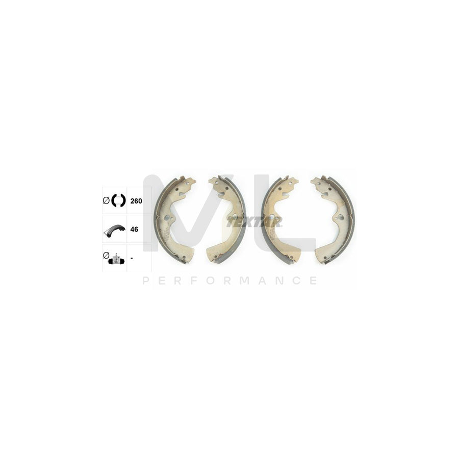 TEXTAR 91064100 Brake Shoe Set without handbrake lever