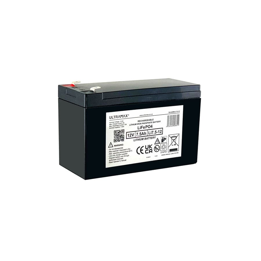 Ultramax Lithium High Performance 7.5AMP LiFePO4 Battery x1