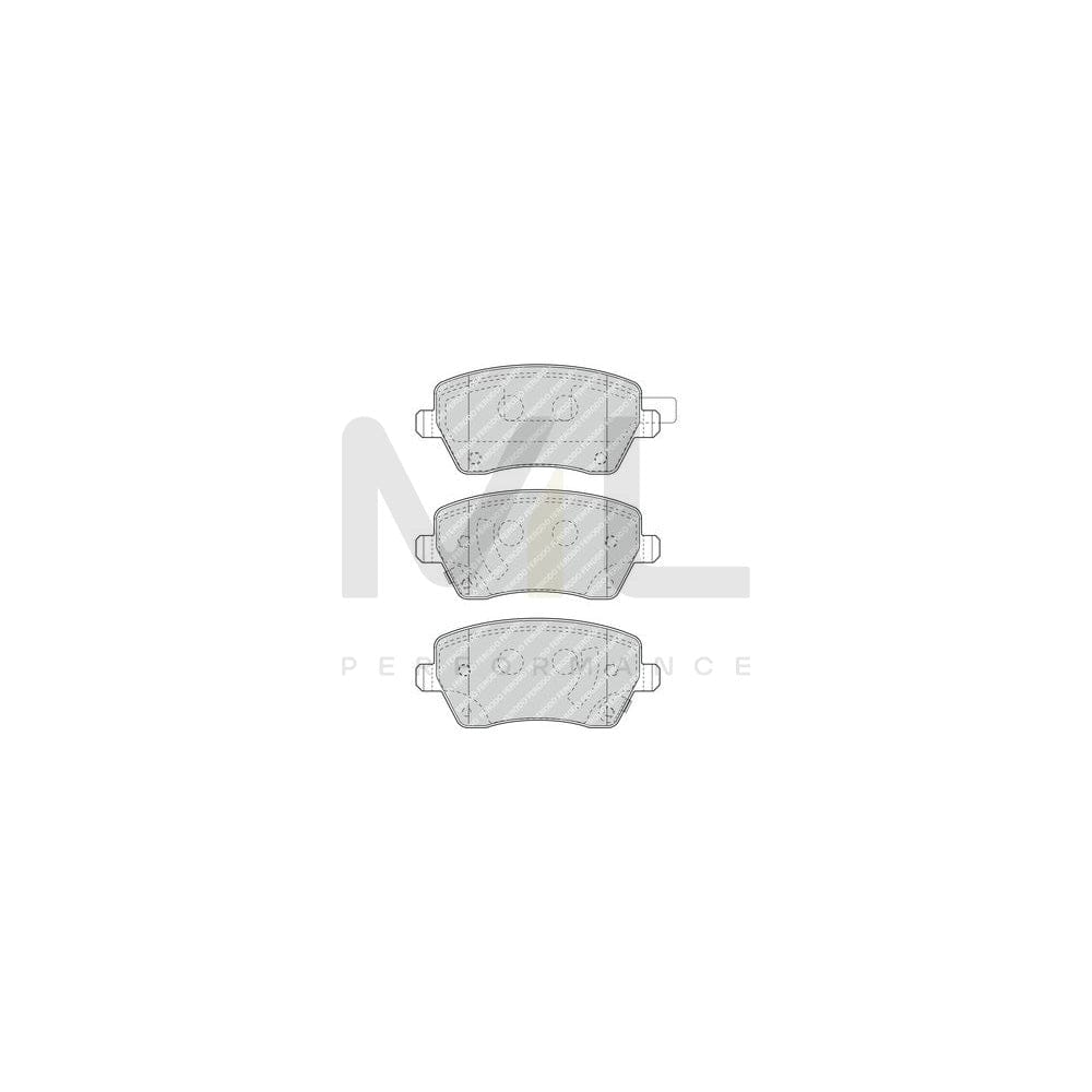 Ferodo Premier Eco Friction FDB4966 Brake Pad Set With Acoustic Wear Warning, Without Accessories