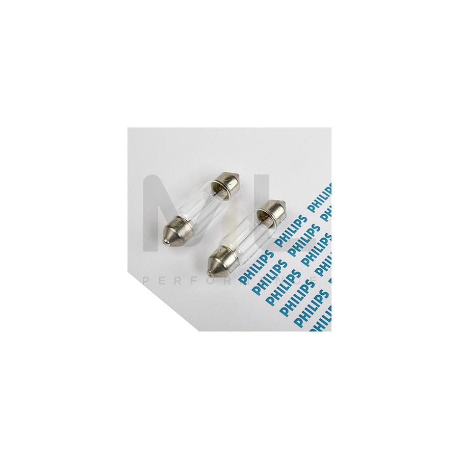 PHILIPS 12844B2 Bulb, licence plate light 12V 5W, C5W, Festoon lamp, SV8,5