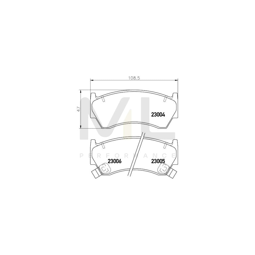 Hella 8DB 355 016-661 Brake Pad Set With Acoustic Wear Warning | ML Performance Car Parts