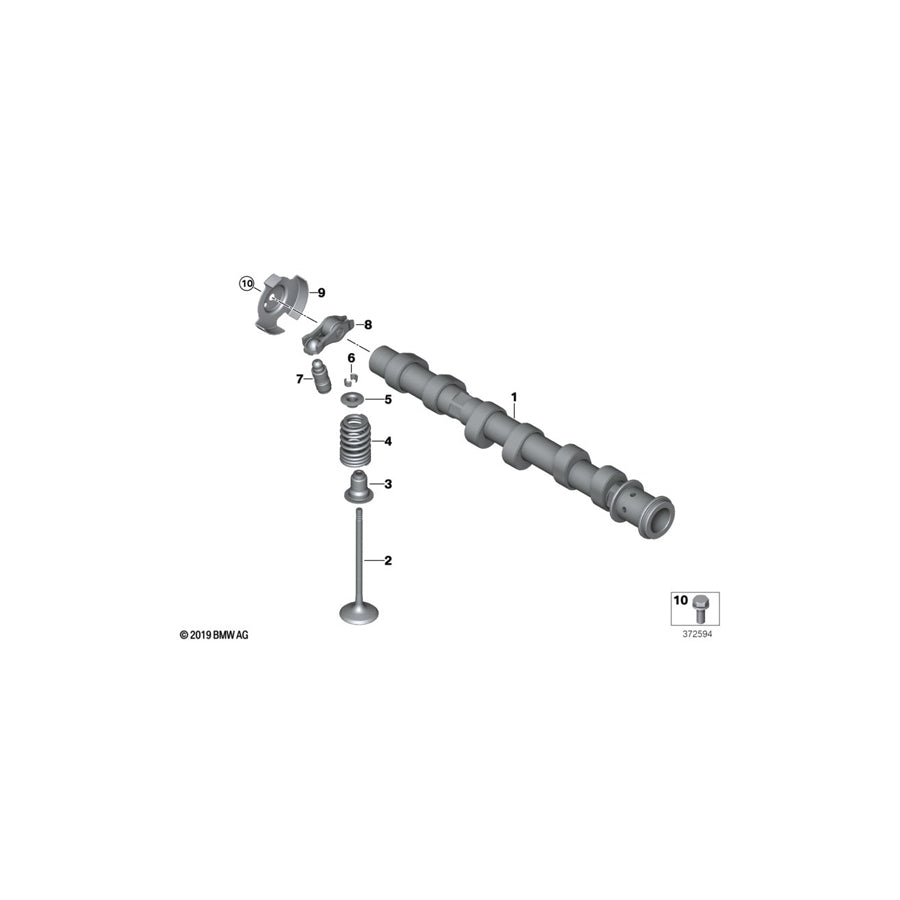 Genuine BMW 11347618835 G11 G06 F22 Valve Spring (Inc. 420i, Z4 M40i & X5 40i)