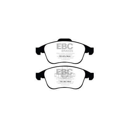 EBC PD01KF1281 Renault Laguna 3 Greenstuff Front Brake Pad & Plain Disc Kit  - ATE Caliper 2 | ML Performance UK Car Parts