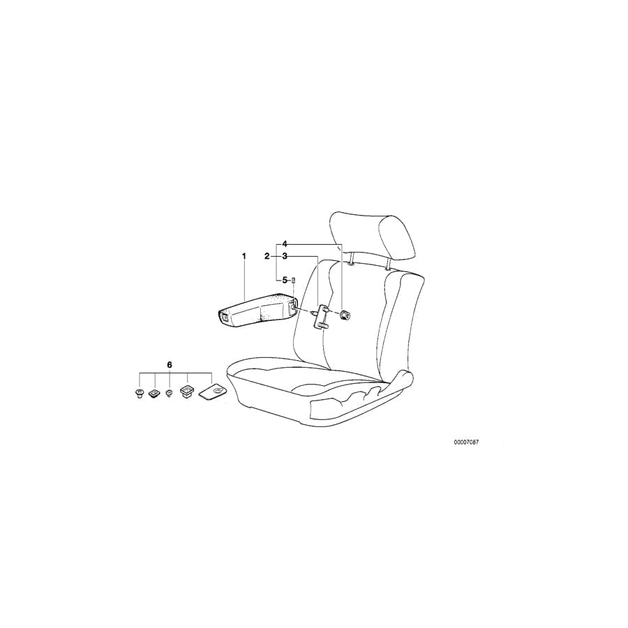 Genuine BMW 52108101960 E34 E32 Console D=14 (Inc. 535i, 740iL & 750iL)