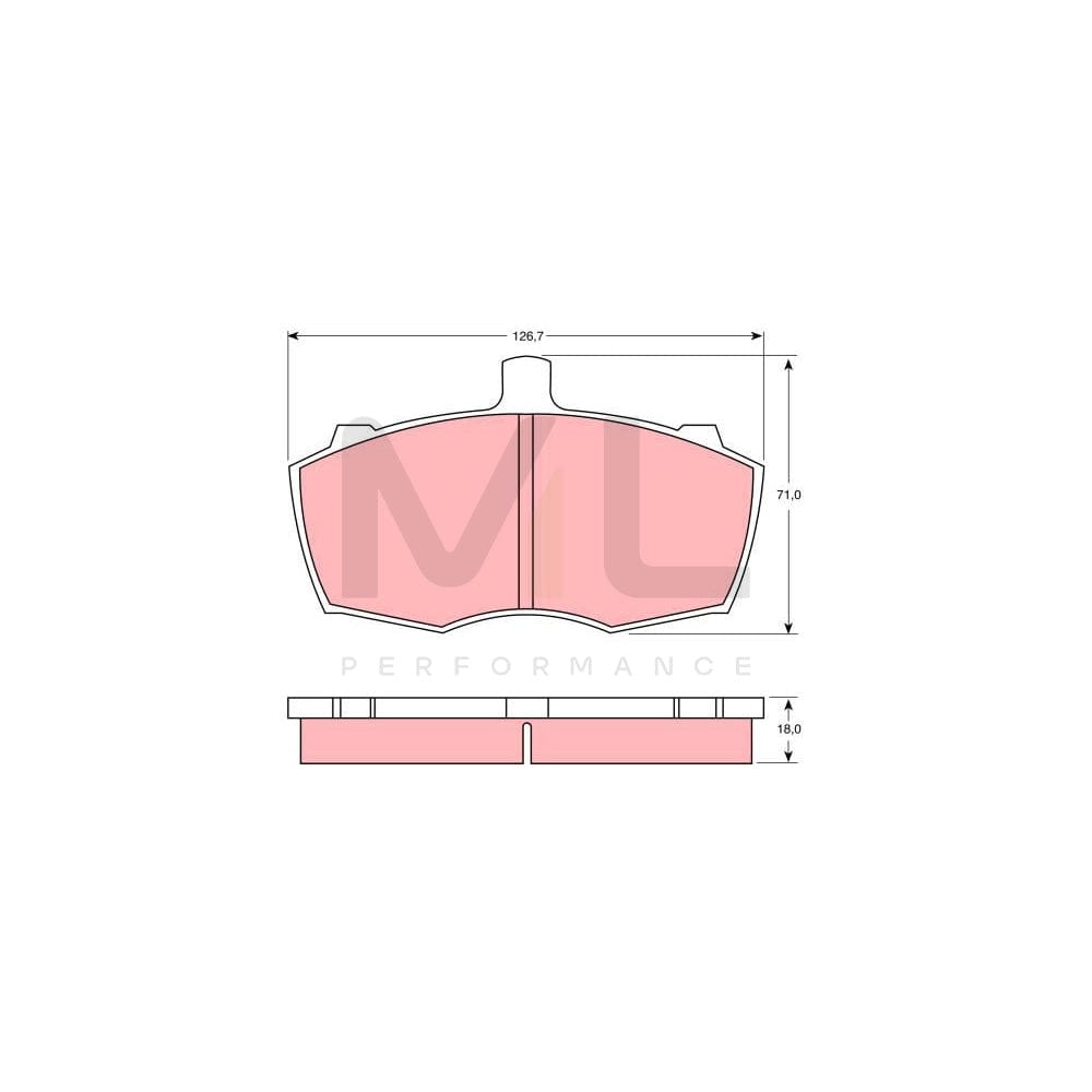 TRW Gdb760 Brake Pad Set Not Prepared For Wear Indicator
