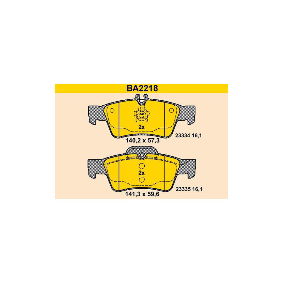 Barum Ba2218 Brake Pad Set