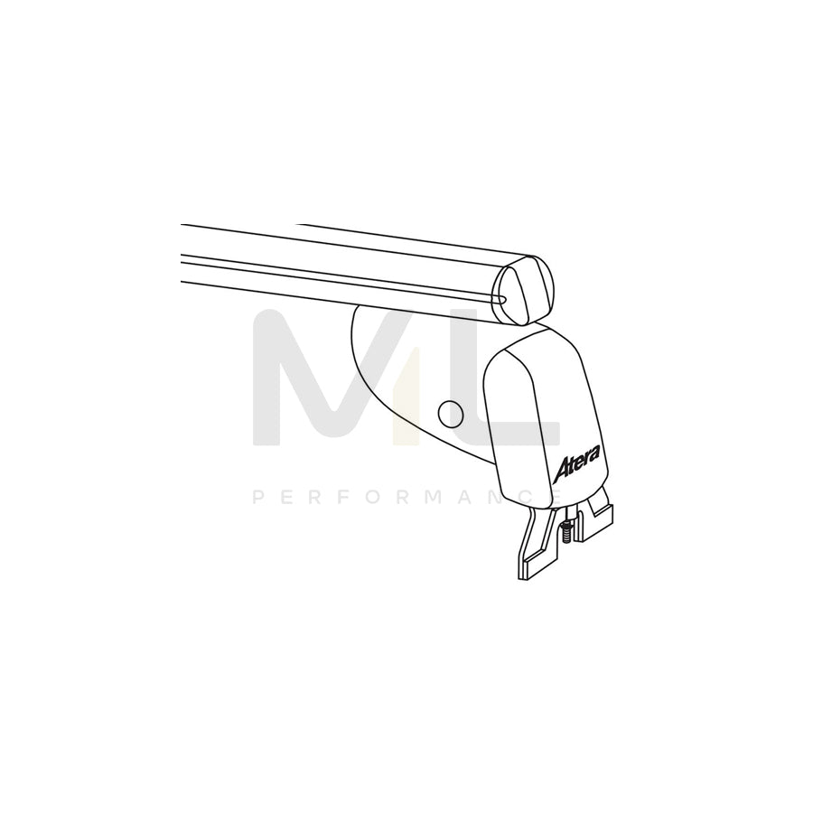 Atera Signo 045193 Roof bars for cars without rails, 110 cm, 80 kg, Aluminium