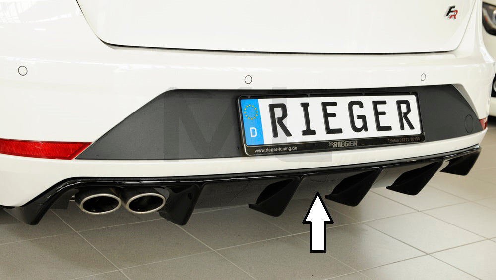 Rieger 00088176 SEAT 5F Leon FR Rear Diffuser 1 | ML Performance UK Car Parts