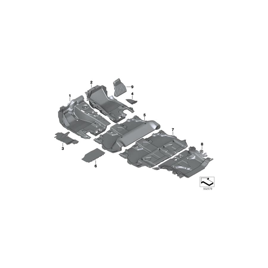 Genuine BMW 51477434315 G05 Foam Insert, Rear Left (Inc. X5)