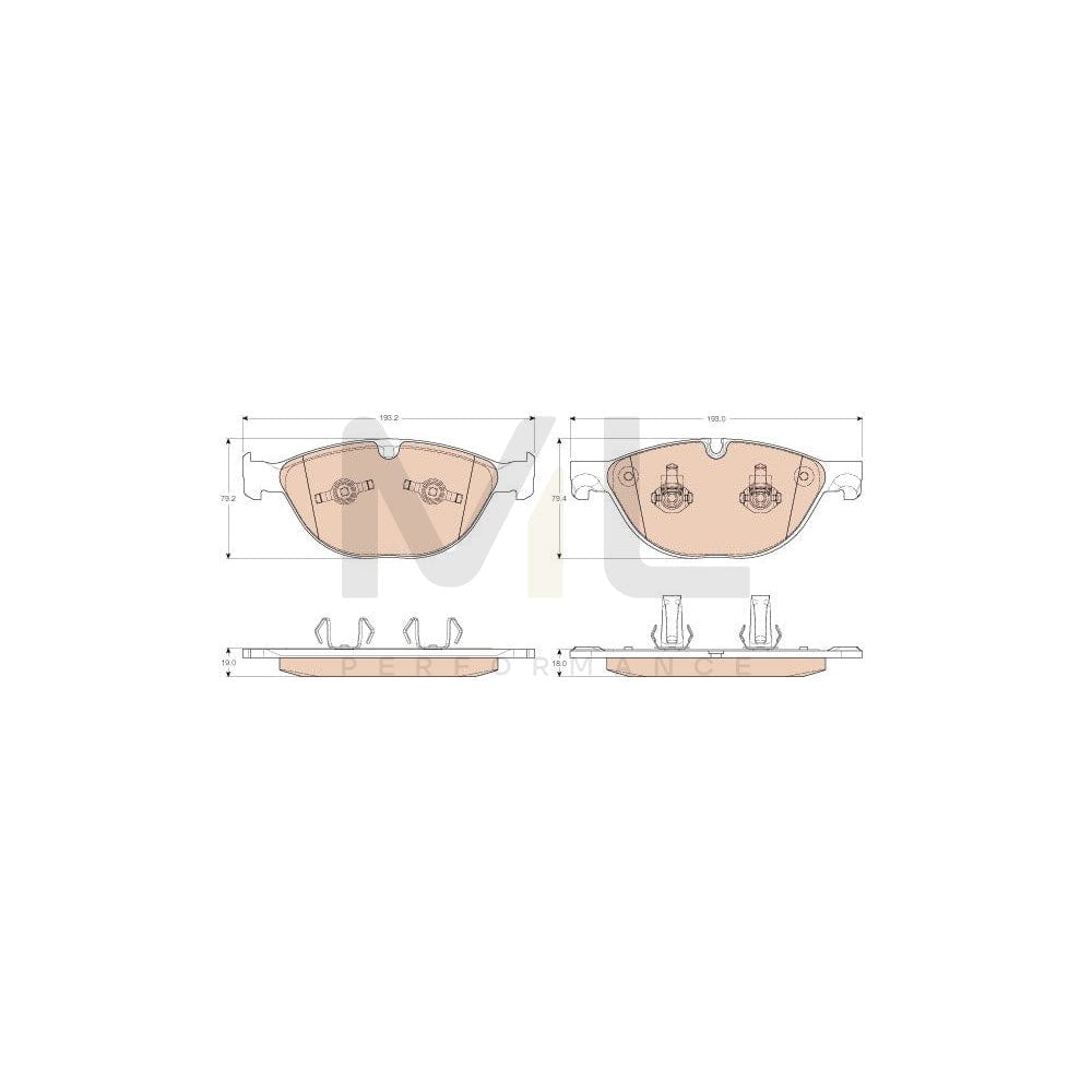 TRW Gdb1963 Brake Pad Set Prepared For Wear Indicator
