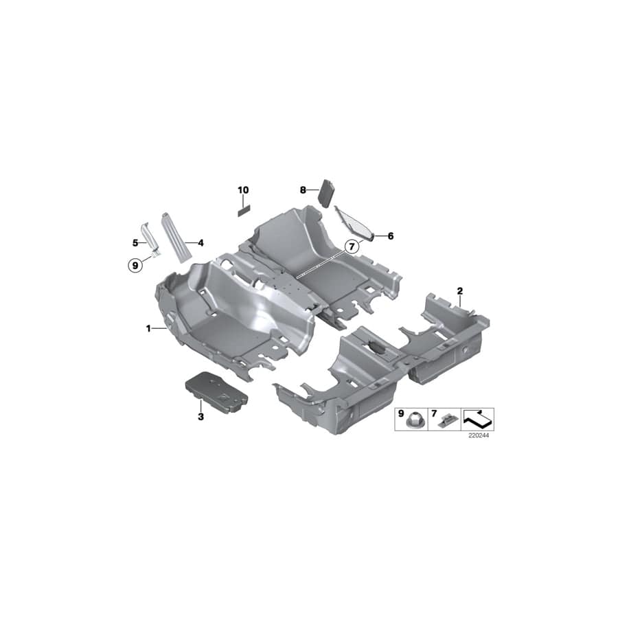 Genuine BMW 07149220697 F01 F04 F13 Padding (Inc. 740LiX, 730Li & 730i)