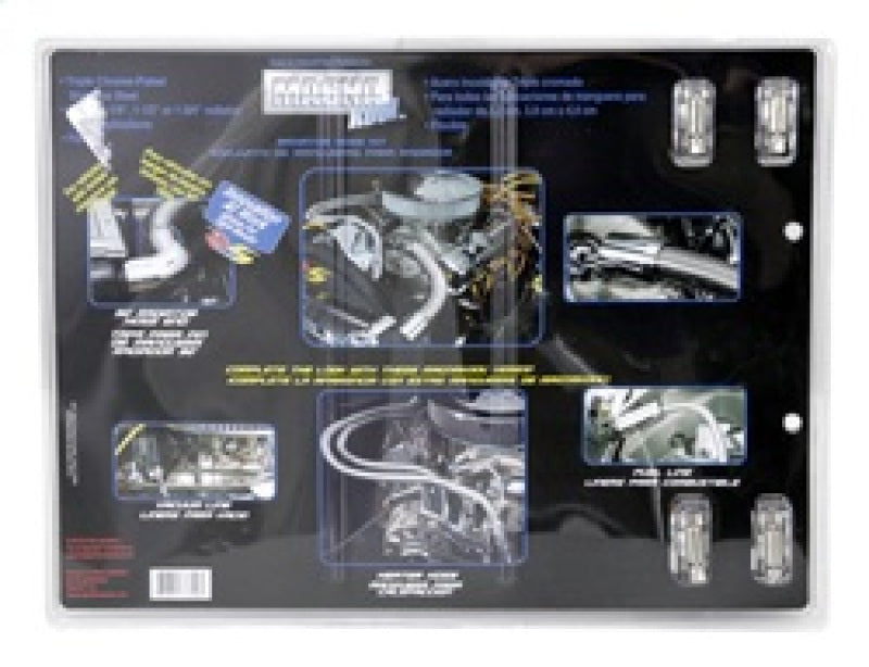 Spectre Magna Kool Radiator Hose Kit 30in W/Chrome End Covers