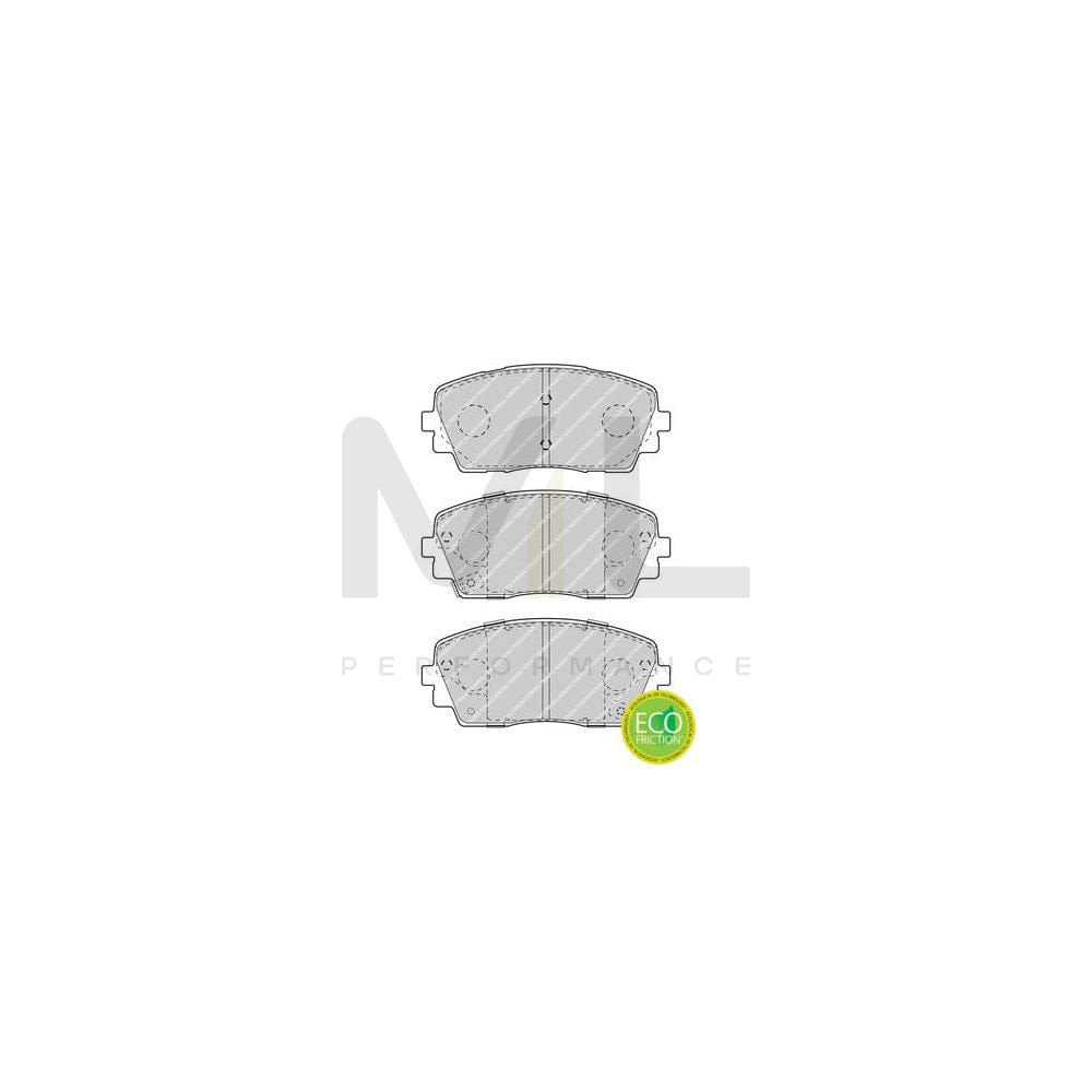 Ferodo Premier Eco Friction FDB4825 Brake Pad Set for Kia Picanto II (Ta) With Acoustic Wear Warning, Without Accessories