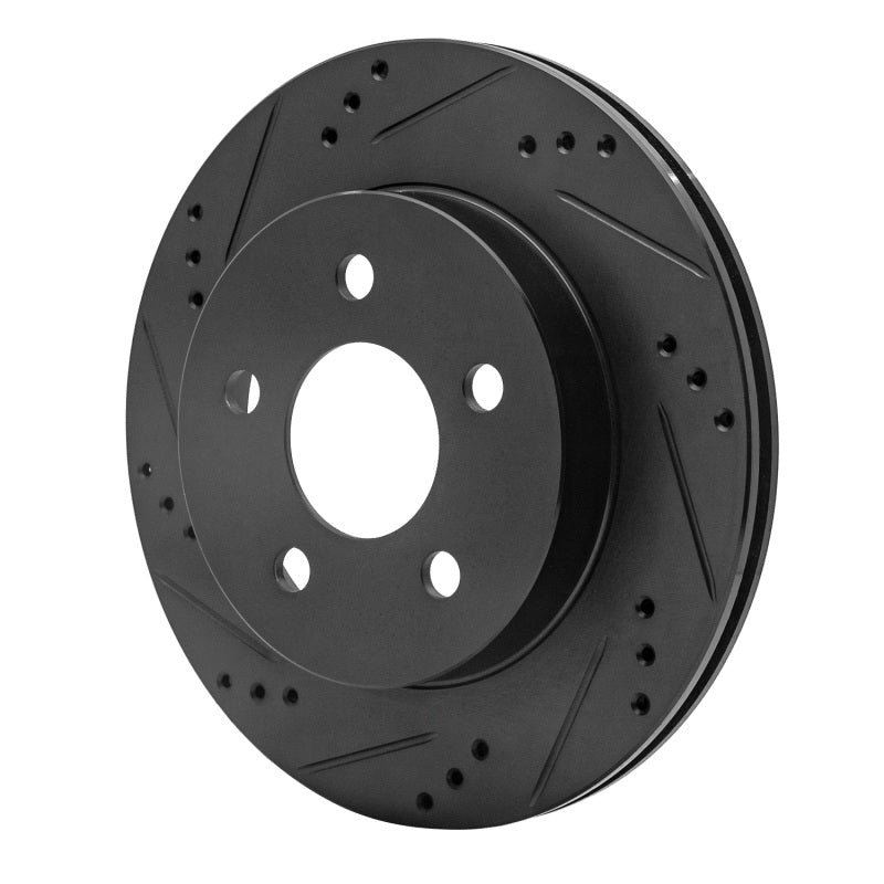 R1 Concepts R1 1993-1997 Chevrolet Camaro Rear Left Drilled & Slotted Black Brake Rotor