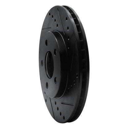 R1 Concepts R1 00-05 Chrysler Neon Front Right Drilled & Slotted Black Brake Rotor