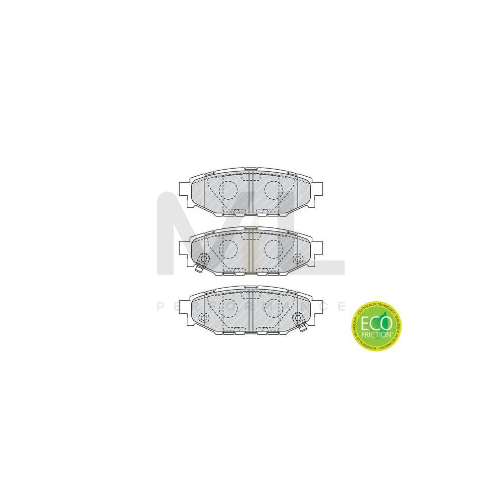 Ferodo Premier Eco Friction FDB1947 Brake Pad Set With Acoustic Wear Warning, With Piston Clip, With Accessories