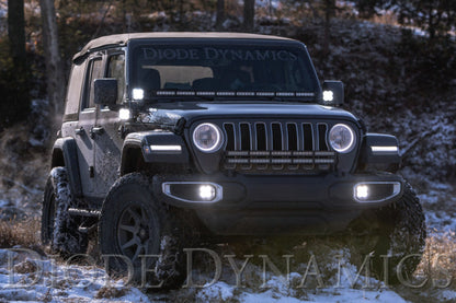 Diode Dynamics 18-21 Jeep JL Wrangler/Gladiator SS3 Cowl LED Bracket Kit - Yellow Pro