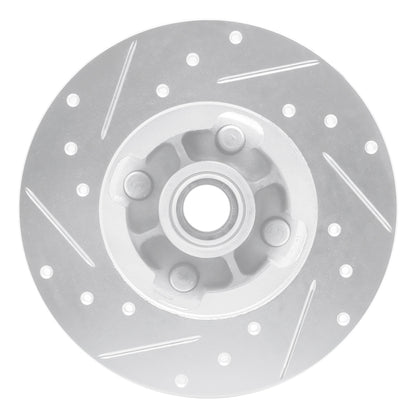 R1 Concepts R1 1978-1987 Chevrolet CHEVETTE Front Right Drilled & Slotted Silver Brake Rotor