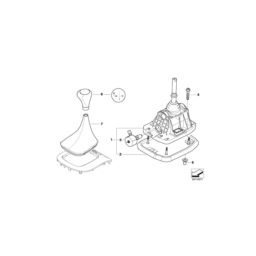 Genuine BMW 25127524983 E85 Leather Gear Lever Cover SMG/GRAU (Inc. Z4 2.5i & Z4 3.0i)