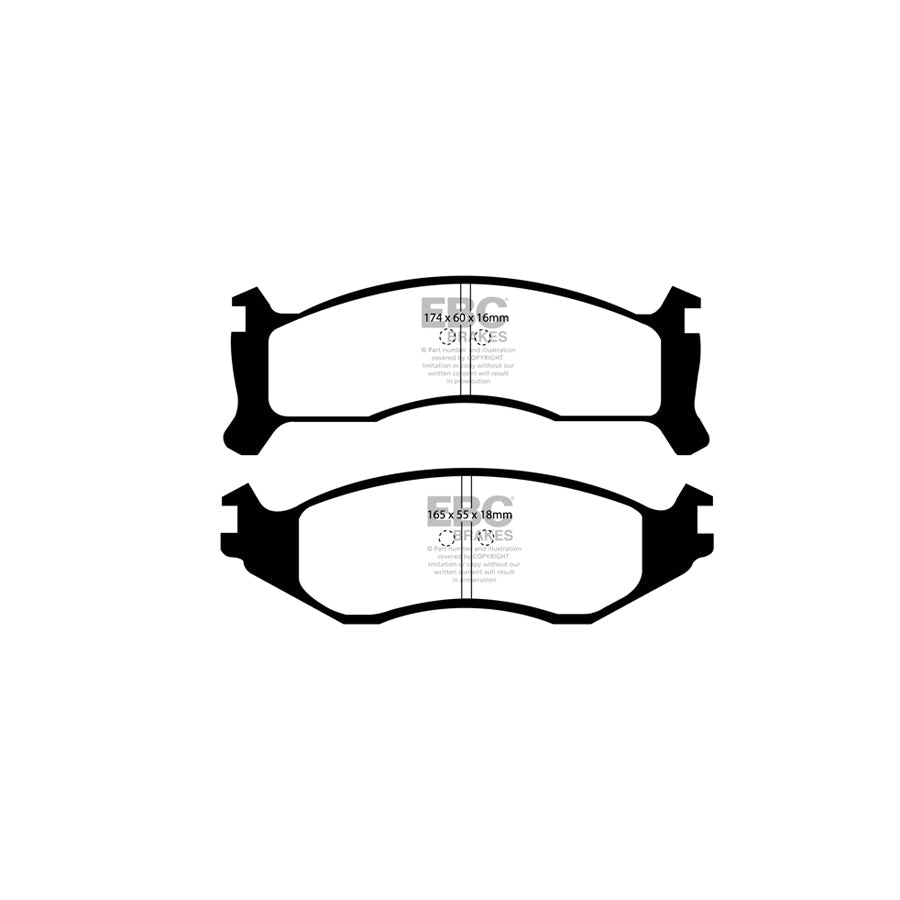 EBC DP61249 Chrysler Voyager Greenstuff Front Brake Pads 2 | ML Performance UK Car Parts