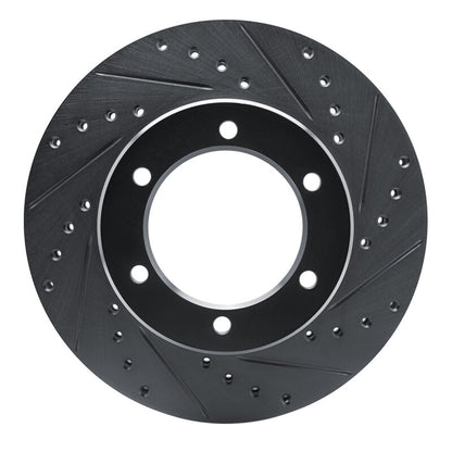 R1 Concepts R1 1986-1995 Toyota 4Runner Front Right Drilled & Slotted Black Brake Rotor