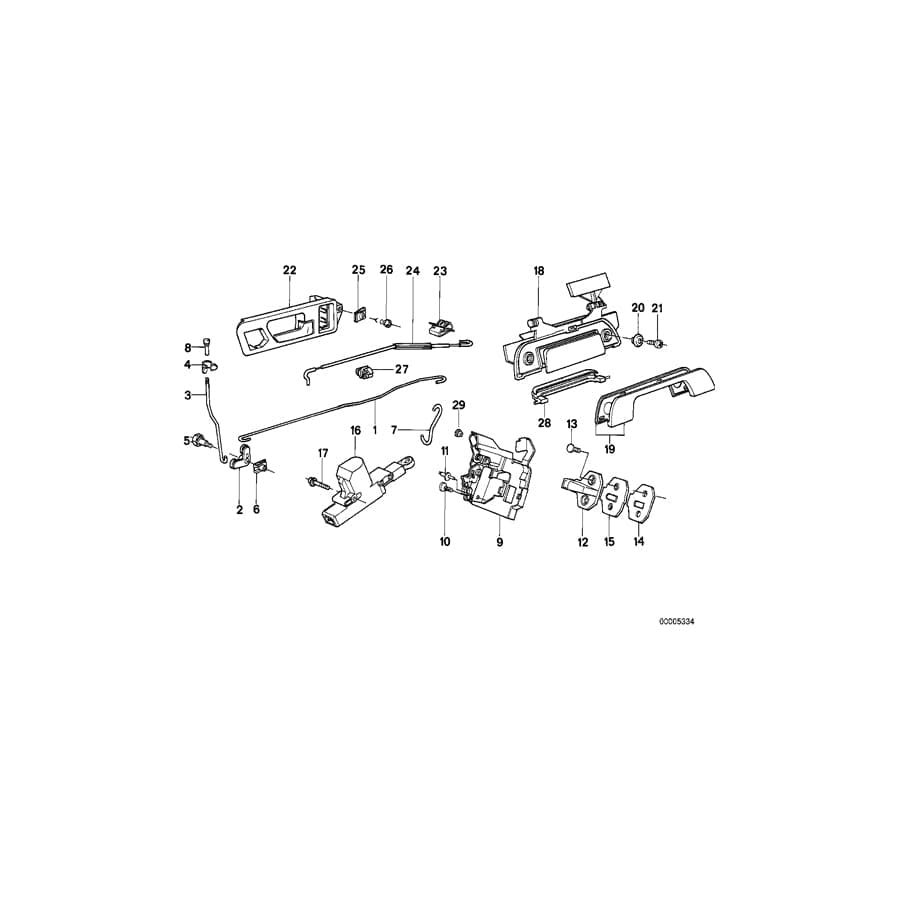 Genuine BMW 51228105783 E32 Door Lock Rear Left (Inc. 740iL, 735i & 750i)