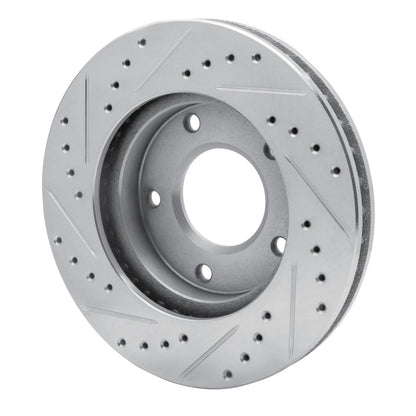 R1 Concepts R1 69-78 Cadillac Eldorado Front Right Rear Right Drilled & Slotted Silver Brake Rotor